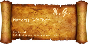 Marczy Gábor névjegykártya